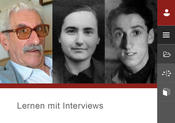German-language online application "Lernen mit Interviews"
