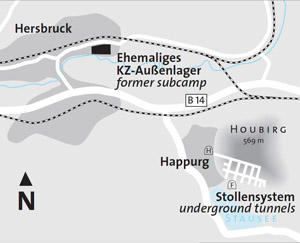 Außenlager Hersbruck und Stollenanlage in Happurg, Lageplan