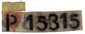 Joseph Korzeniks Häftlingsnummer (Archiv KZ-Gedenkstätte Flossenbürg)