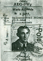 Werksausweis von Bolesław Zajączkowski, 1943 - 1944