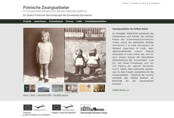 Website "Zwangsarbeit im Schwarzwald"