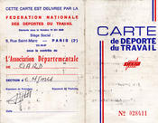 Členská legitimace svazu nuceně nasazených, Francie, cca. 1977