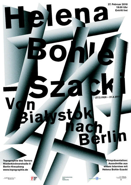 Plakat Veranstaltung Helena Bohle-Szacki, 27.2.2018