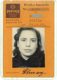 Plant ID card, Berlin 1943